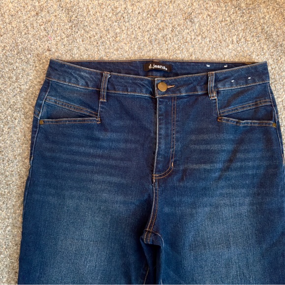 D. JEANS Women’s Stretch M Cropped Capri Jeans High Waist Pants - Picture 4 of 13